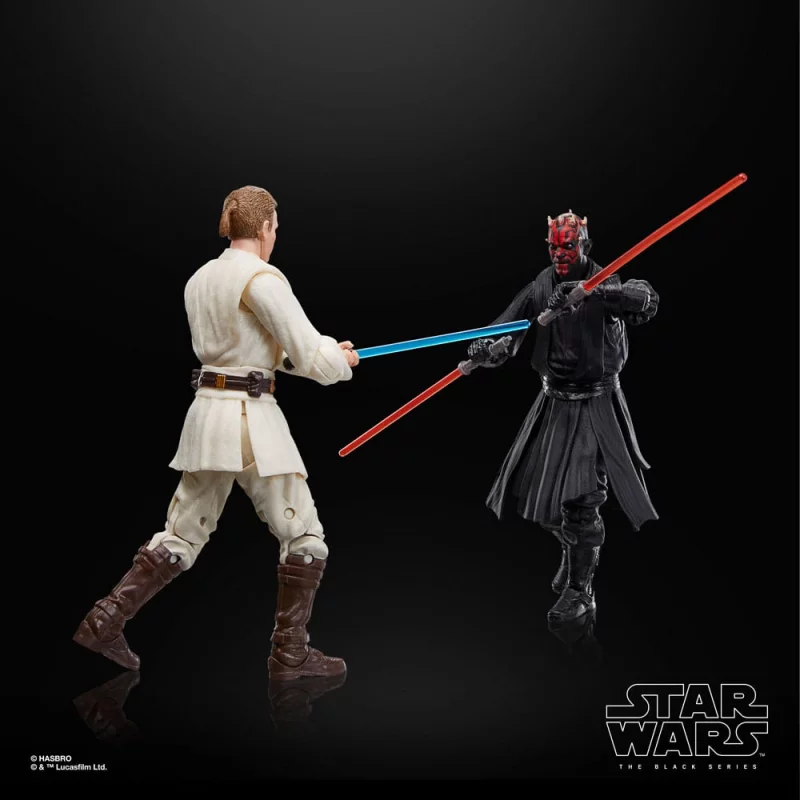 Star Wars Episode I Black Series Pack de 3 Action Figurines Qui-Gon Jinn, Darth Maul, Obi-Wan Kenobi 15cm