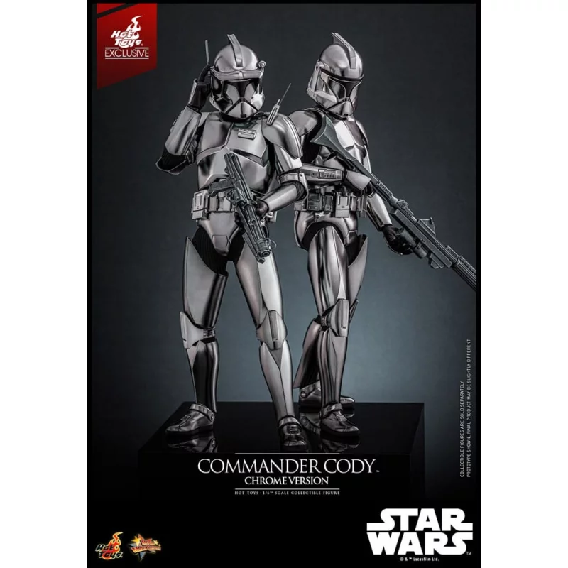 Hot Toys MMS734 Star Wars Collectible Action Figure 1/6 Commander Cody (Chrome Version) Hot Toys Exclusive 30cm