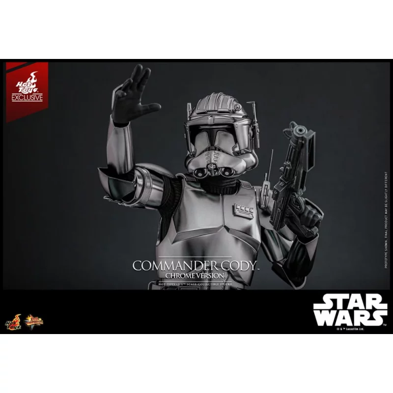 Hot Toys MMS734 Star Wars Collectible Action Figure 1/6 Commander Cody (Chrome Version) Hot Toys Exclusive 30cm