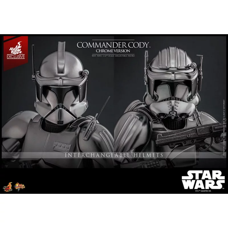 Hot Toys MMS734 Star Wars Collectible Action Figure 1/6 Commander Cody (Chrome Version) Hot Toys Exclusive 30cm