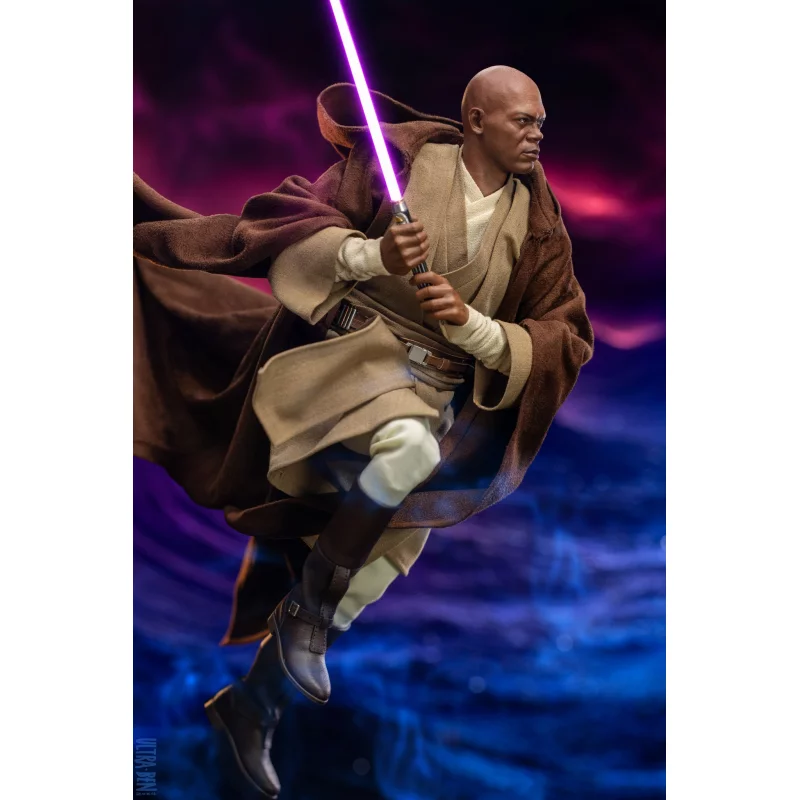 Hot Toys MMS681 Star Wars Episode II: L&#039;Attaque des Clones Collectible Action Figurine 1/6 Mace Windu 32cm