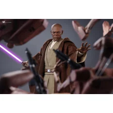 Hot Toys MMS681 Star Wars Episode II: L'Attaque des Clones Collectible Action Figurine 1/6 Mace Windu 32cm
