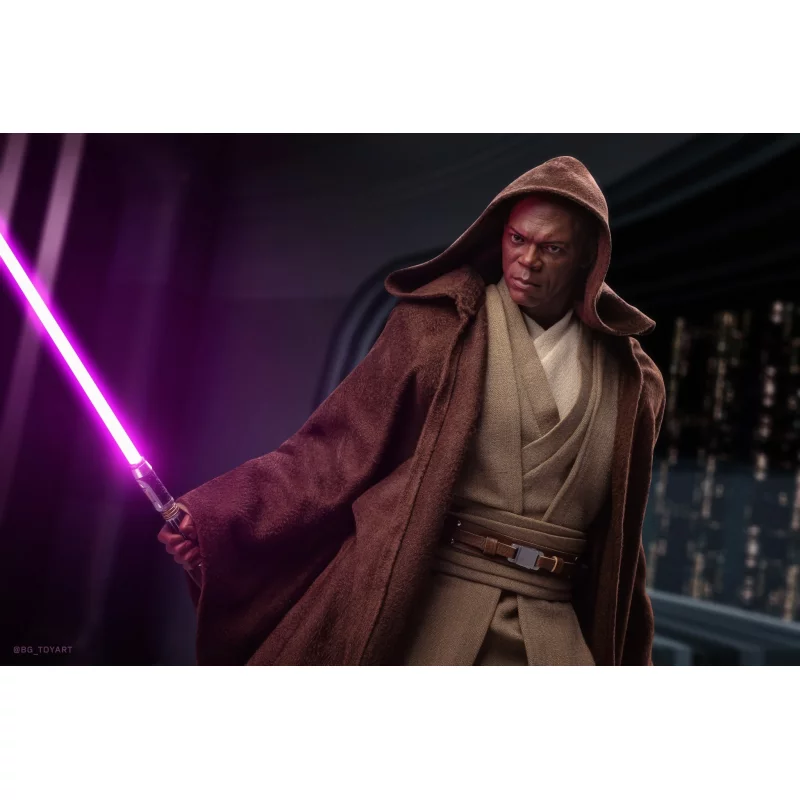 Hot Toys MMS681 Star Wars Episode II: L&#039;Attaque des Clones Collectible Action Figurine 1/6 Mace Windu 32cm