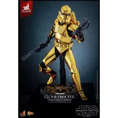 Hot Toys MMS735 Star Wars Collectible Action Figure 1/6 Clone Trooper (Gold Chrome Version) Hot Toys Exclusive 30cm