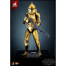 Hot Toys MMS735 Star Wars Collectible Action Figure 1/6 Clone Trooper (Gold Chrome Version) Hot Toys Exclusive 30cm