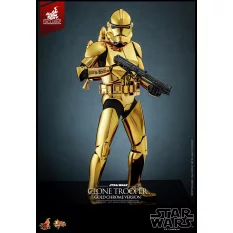 Hot Toys MMS735 Star Wars Collectible Action Figure 1/6 Clone Trooper (Gold Chrome Version) Hot Toys Exclusive 30cm