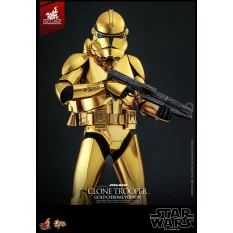Hot Toys MMS735 Star Wars Collectible Action Figure 1/6 Clone Trooper (Gold Chrome Version) Hot Toys Exclusive 30cm
