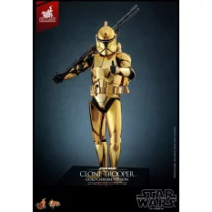 Hot Toys MMS735 Star Wars Collectible Action Figure 1/6 Clone Trooper (Gold Chrome Version) Hot Toys Exclusive 30cm