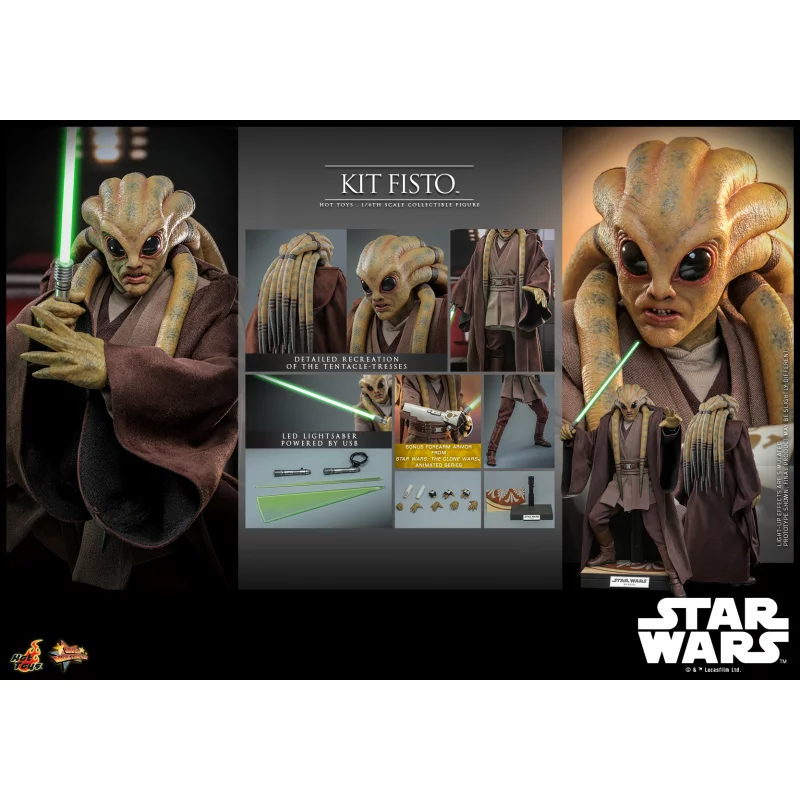 Hot Toys MMS751 Star Wars Episode III: Revenge of the Sith Collectible Action Figure 1/6 Kit Fisto 32cm