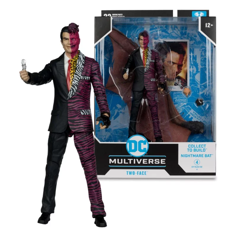 DC Comics Action Figure Build A Megafig Batman Forever Nightmare Two Face 18cm