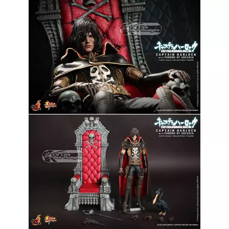 Hot Toys MMS223 Albator Corsaire de l'Espace Albator ( Captain Harlock )  avec Trône d'Arcadia 1/