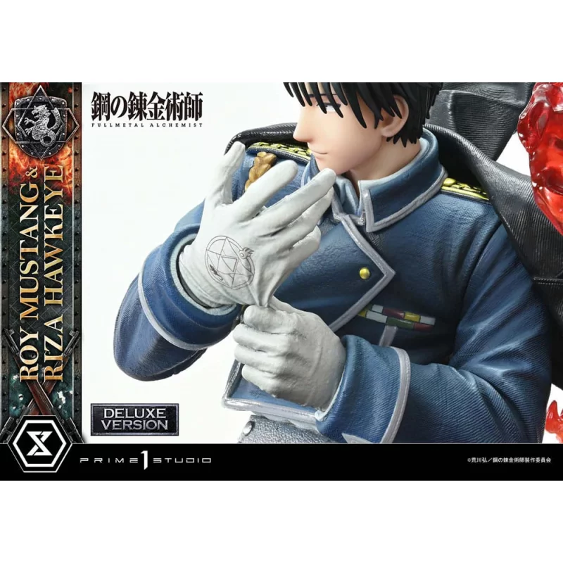 Fullmetal Alchemist Statue 1/6 Roy Mustang &amp; Riza Hawkeye Deluxe Version 50cm