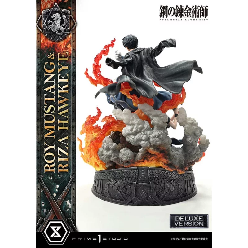 Fullmetal Alchemist Statue 1/6 Roy Mustang &amp; Riza Hawkeye Deluxe Version 50cm