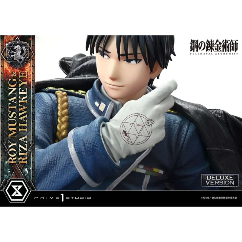 Fullmetal Alchemist Statue 1/6 Roy Mustang &amp; Riza Hawkeye Deluxe Version 50cm