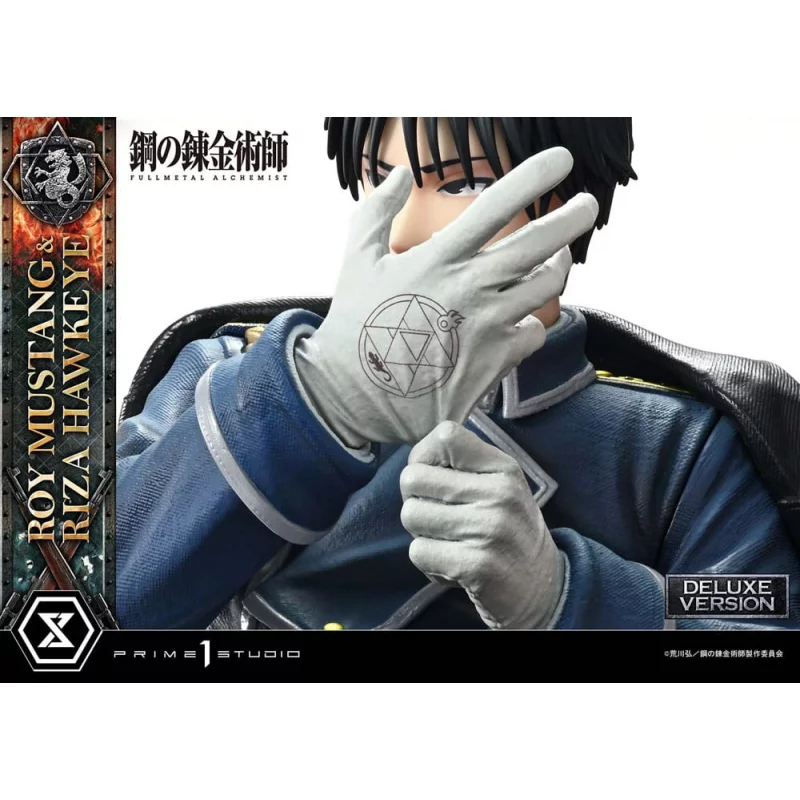 Fullmetal Alchemist Statue 1/6 Roy Mustang &amp; Riza Hawkeye Deluxe Version 50cm