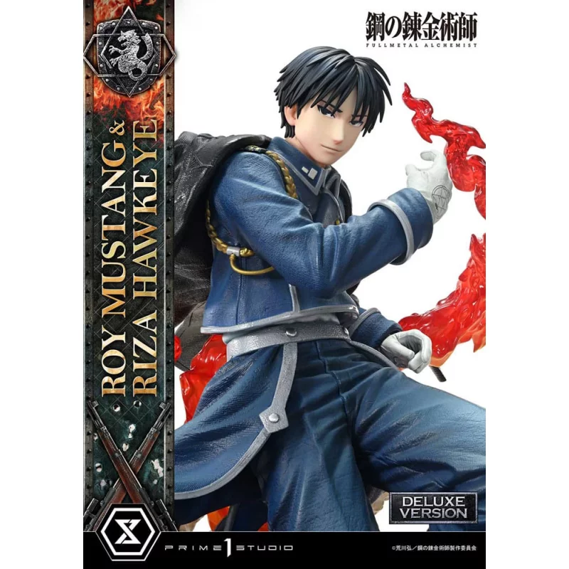 Fullmetal Alchemist Statue 1/6 Roy Mustang &amp; Riza Hawkeye Deluxe Version 50cm