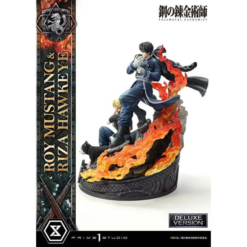 Fullmetal Alchemist Statue 1/6 Roy Mustang &amp; Riza Hawkeye Deluxe Version 50cm