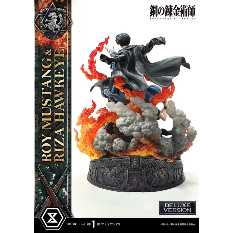 Fullmetal Alchemist Statue 1/6 Roy Mustang &amp; Riza Hawkeye Deluxe Version 50cm
