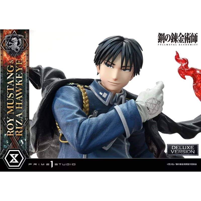 Fullmetal Alchemist Statue 1/6 Roy Mustang &amp; Riza Hawkeye Deluxe Version 50cm
