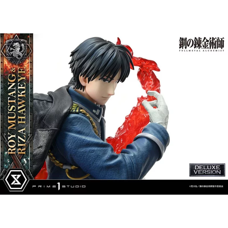 Fullmetal Alchemist Statue 1/6 Roy Mustang &amp; Riza Hawkeye Deluxe Version 50cm
