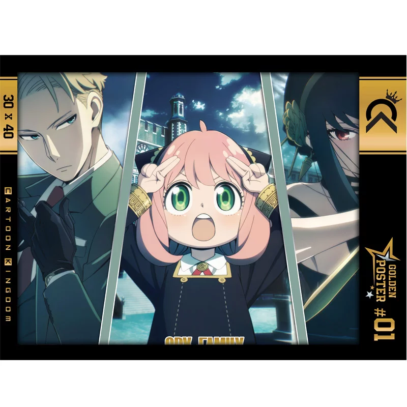 Spy x Family Golden Poster Anya Yor Et Loid 40X30cm