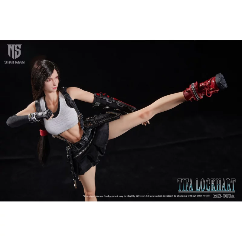 Tifa white tank top and black short skirt version