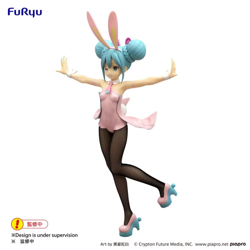 Hatsune Miku Figurine BiCute Bunnies Wink Pearl Pink Color Ver. 30cm