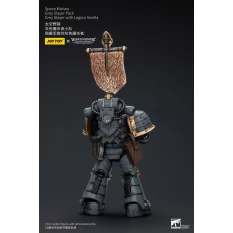 Warhammer The Horus Heresy Action Figurine 1/18 Space Wolves Grey Slayer Pack Grey Slayer With Legion Vexilla 12cm
