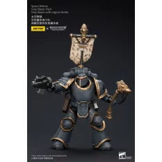 Warhammer The Horus Heresy Action Figurine 1/18 Space Wolves Grey Slayer Pack Grey Slayer With Legion Vexilla 12cm