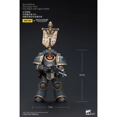 Warhammer The Horus Heresy Action Figurine 1/18 Space Wolves Grey Slayer Pack Grey Slayer With Legion Vexilla 12cm