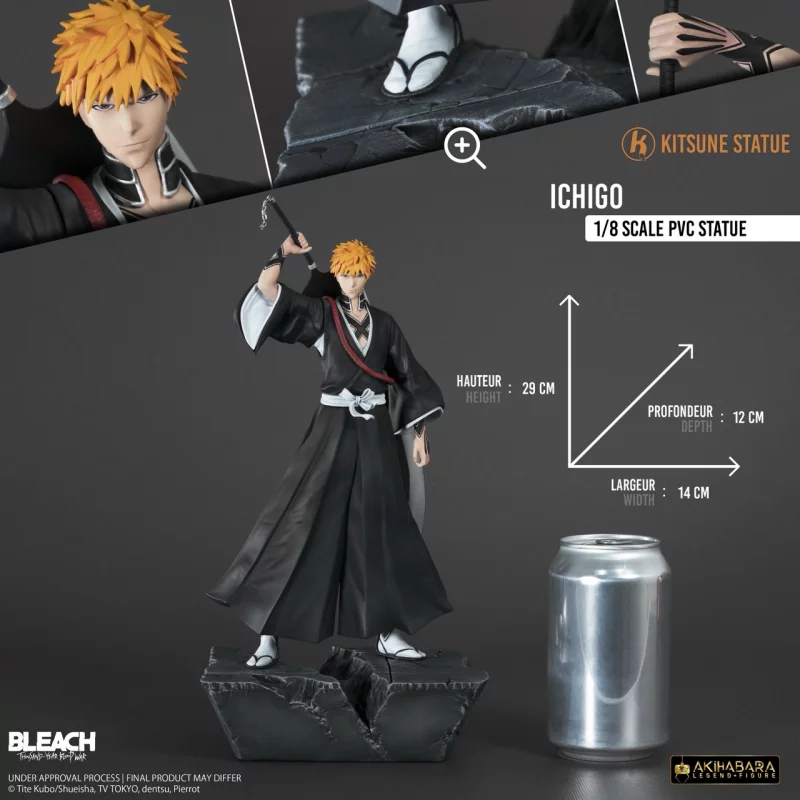 Bleach Statue 1/4 Hallibel 61cm &amp; Figurine 1/8 Ichigo 29cm By Kitsune