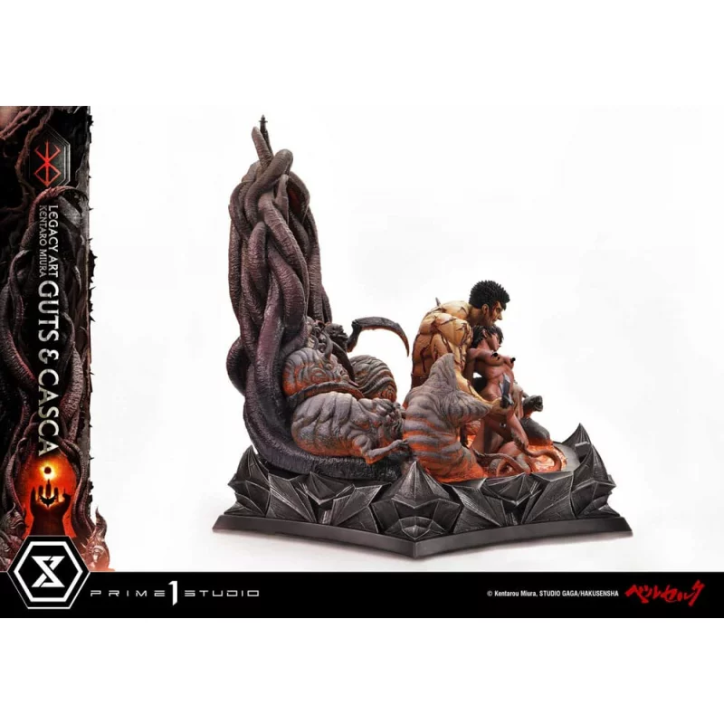 Berserk statue Legacy Art Kentaro Miura 1/4 Guts &amp; Casca Bonus Version 72 cm