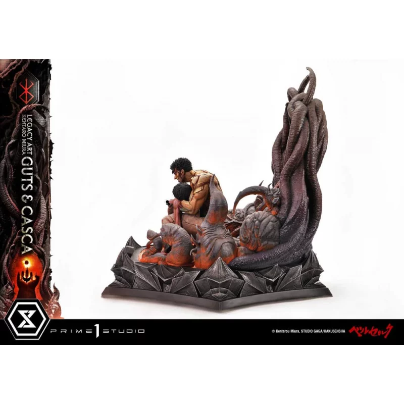 Berserk statue Legacy Art Kentaro Miura 1/4 Guts &amp; Casca Bonus Version 72 cm