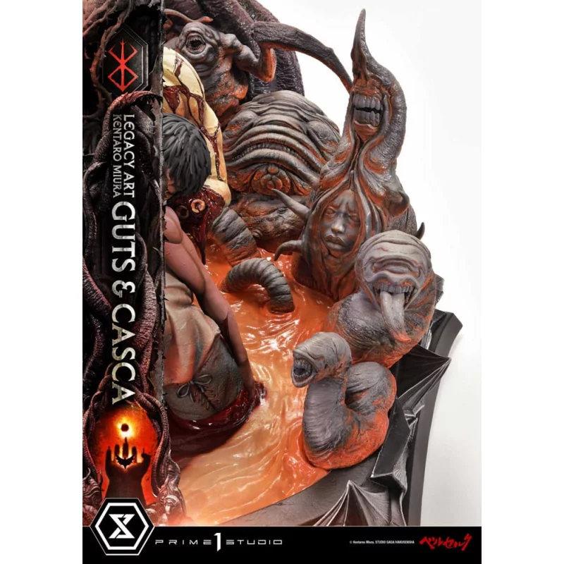 Berserk statue Legacy Art Kentaro Miura 1/4 Guts &amp; Casca Bonus Version 72 cm