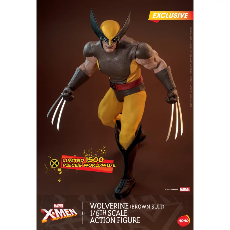 Hono Studio HS03 Marvel X-Men Wolverine Costume Marron (Brown Suit) 1/6 Collectible Action Figurine Exclusif 28cm (Neuf)