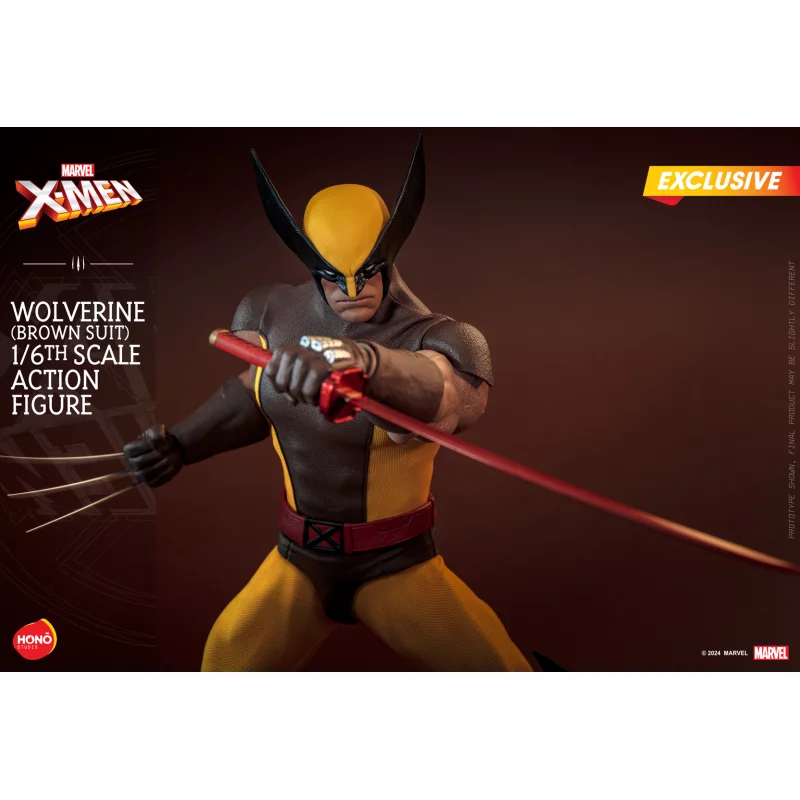 Hono Studio HS03 Marvel X-Men Wolverine Costume Marron (Brown Suit) 1/6 Collectible Action Figurine Exclusif 28cm (Neuf)