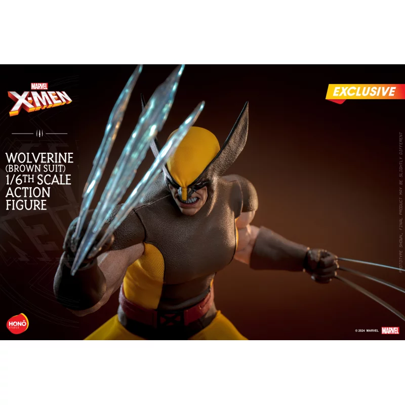 Hono Studio HS03 Marvel X-Men Wolverine Costume Marron (Brown Suit) 1/6 Collectible Action Figurine Exclusif 28cm (Neuf)