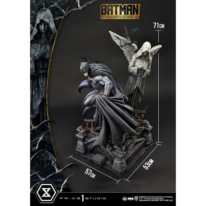 DC Comics Batman Statue 1/4 Batman Rebirth Edition Black Deluxe Bonus Version 71cm