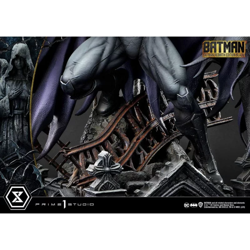 DC Comics Batman Statue 1/4 Batman Rebirth Edition Black Deluxe Bonus Version 71cm