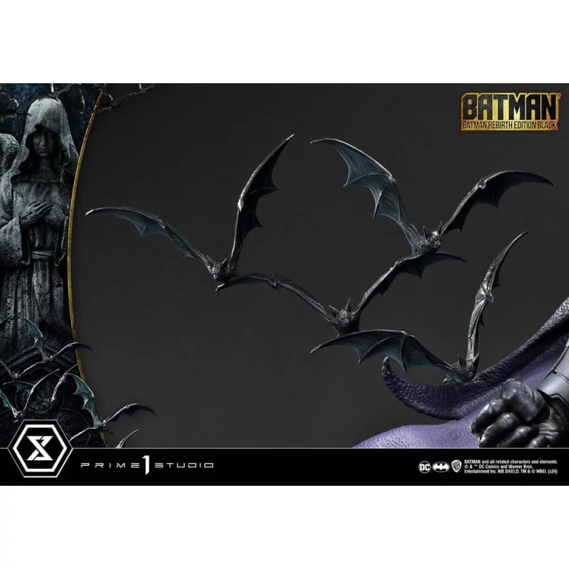 DC Comics Batman Statue 1/4 Batman Rebirth Edition Black Deluxe Bonus Version 71cm