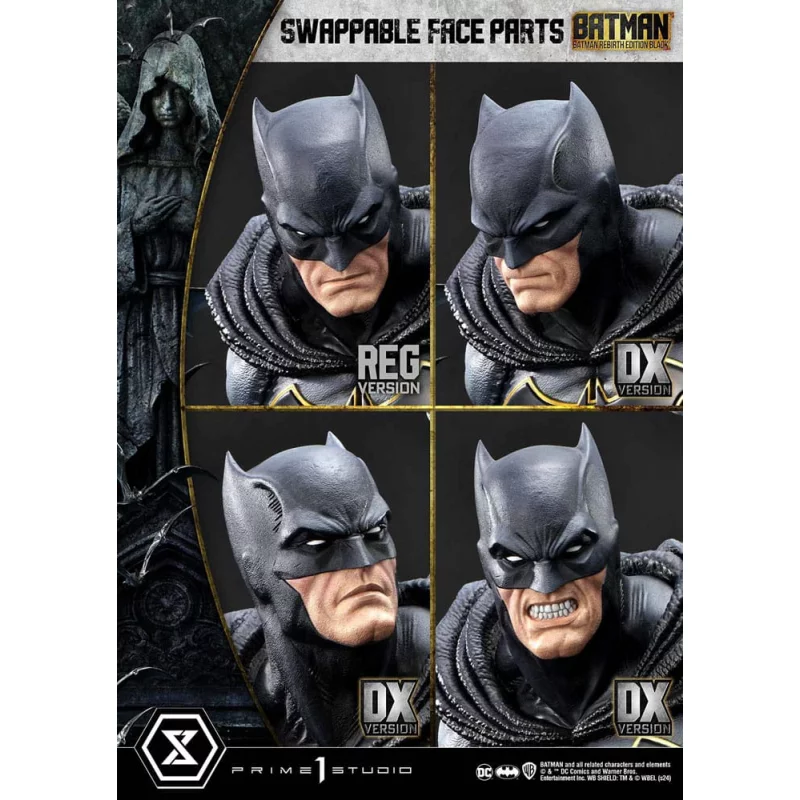 DC Comics Batman Statue 1/4 Batman Rebirth Edition Black Deluxe Bonus Version 71cm