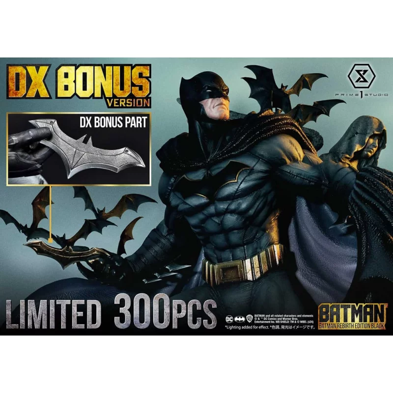 DC Comics Batman Statue 1/4 Batman Rebirth Edition Black Deluxe Bonus Version 71cm