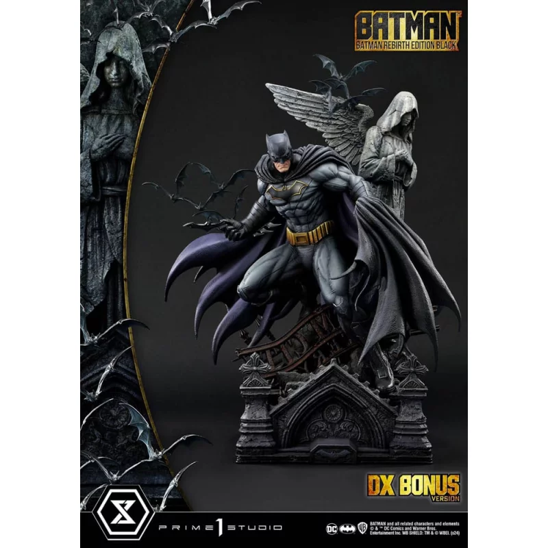 DC Comics Batman Statue 1/4 Batman Rebirth Edition Black Deluxe Bonus Version 71cm