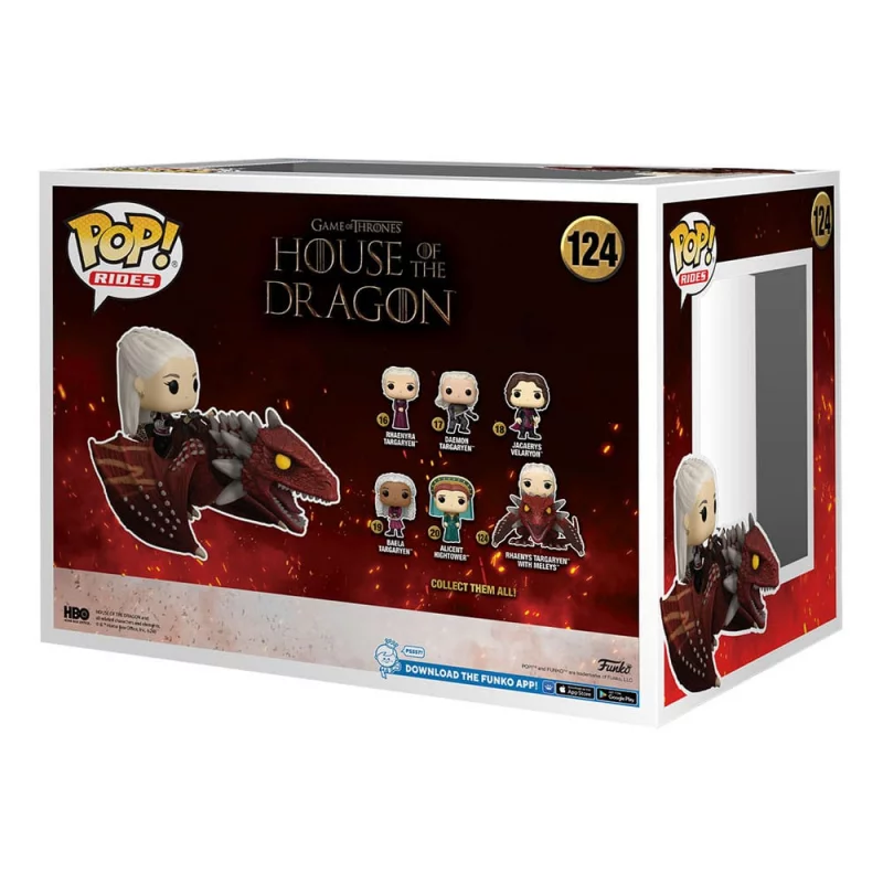 House of the Dragon POP! Ride Deluxe Rhaenys Targaryen with Meleys Figurine 10cm N°124