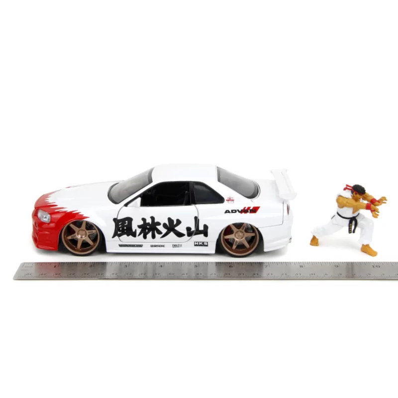 Street Fighter Nissan Skyline GTR (R34) &amp; Ryu 1/24