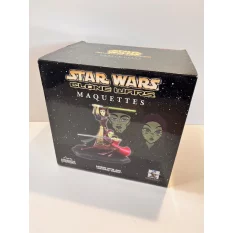 Star Wars Clone Wars Barriss Offee and Luminara Unduli Maquettes Animated Statue