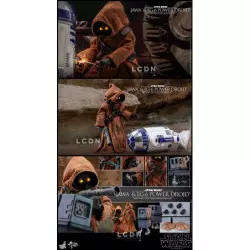 Hot Toys MMS554 Star Wars Episode IV Un Nouvel Espoir Jawa & EG-6 Power Droid Pack de 2 1/6 Figurines 18 - 21cm (Neuf)