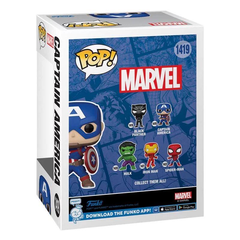 Marvel New Classics POP! Marvel Captain America Figurine 10cm N°1419