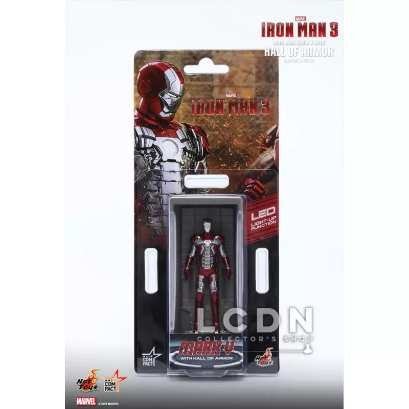 Hot Toys MMSC009 Iron Man 3 Iron Man Mark V with Hall of Armor Miniature Collectible