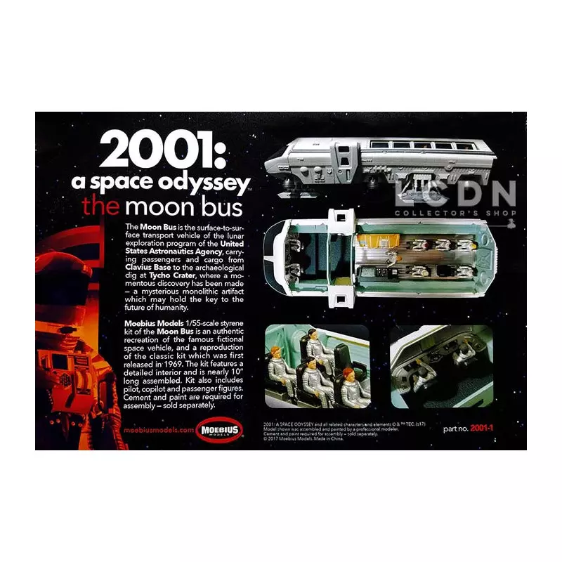 Moebius Model 1/55 2001: a space odyssey the Moon Bus - 2001-1 Moebius Model 1/55 2001: a space odyssey the Moon Bus - 2001-1